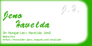 jeno havelda business card